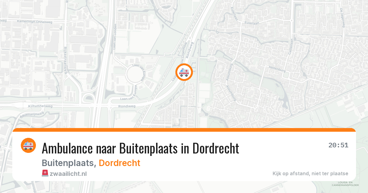 Ambulance naar Buitenplaats in Dordrecht — 2 aug 2026