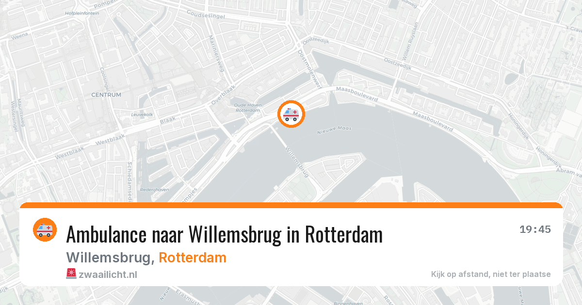 Ambulance naar Willemsbrug in Rotterdam — 18 jun 2026