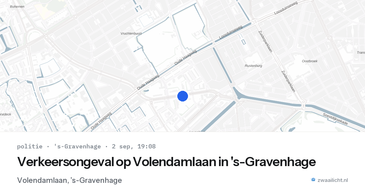 Verkeersongeval op Volendamlaan in 's-Gravenhage — 2 sep 2026
