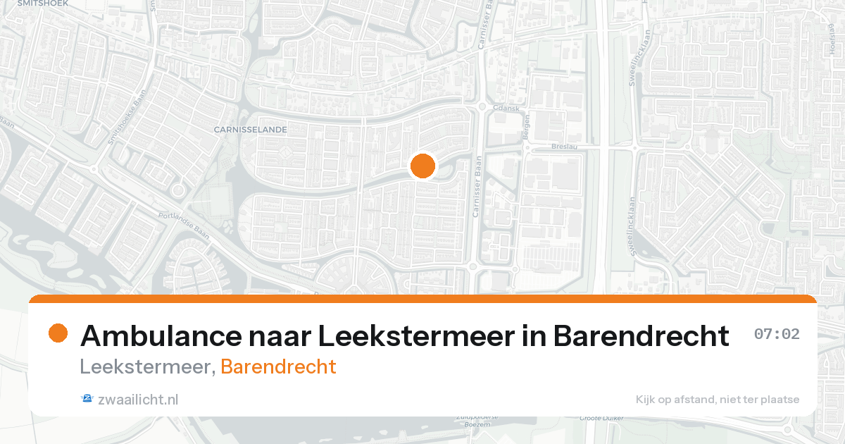 Ambulance naar Leekstermeer in Barendrecht — 28 mei 2026