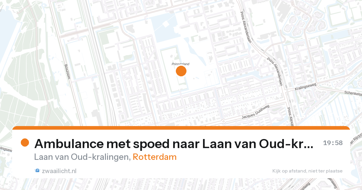 Ambulance met spoed naar Laan van Oud-kralingen in Rotterdam — 26 aug 2026
