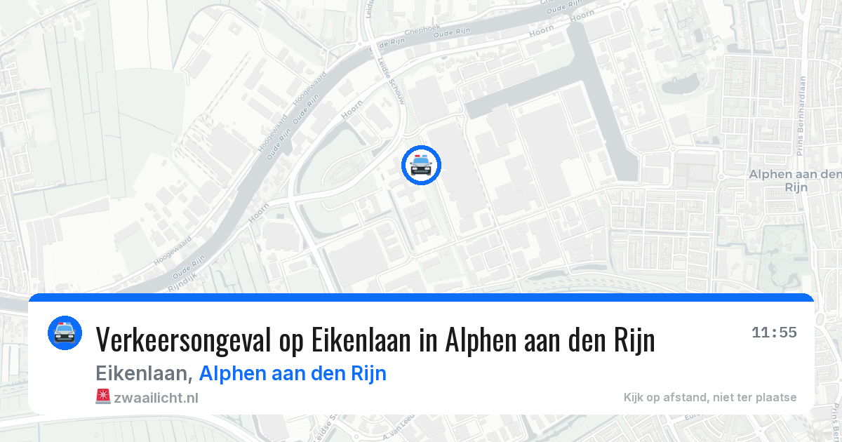 Verkeersongeval op Eikenlaan in Alphen aan den Rijn — 5 aug 2026
