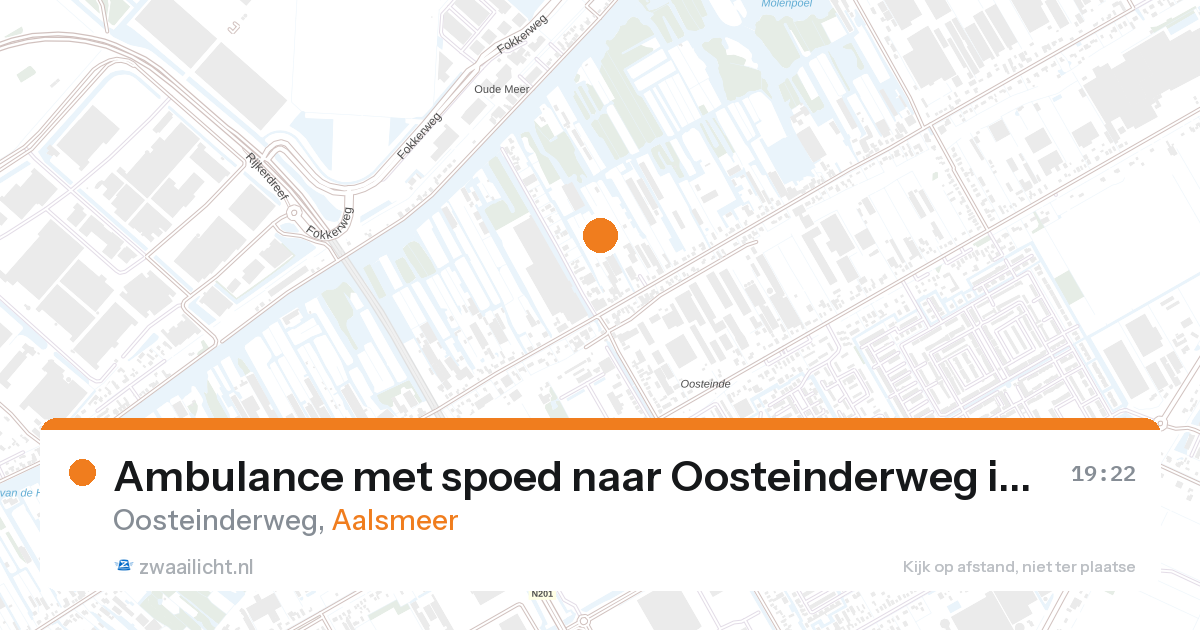 Ambulance met spoed naar Oosteinderweg in Aalsmeer — 27 aug 2026