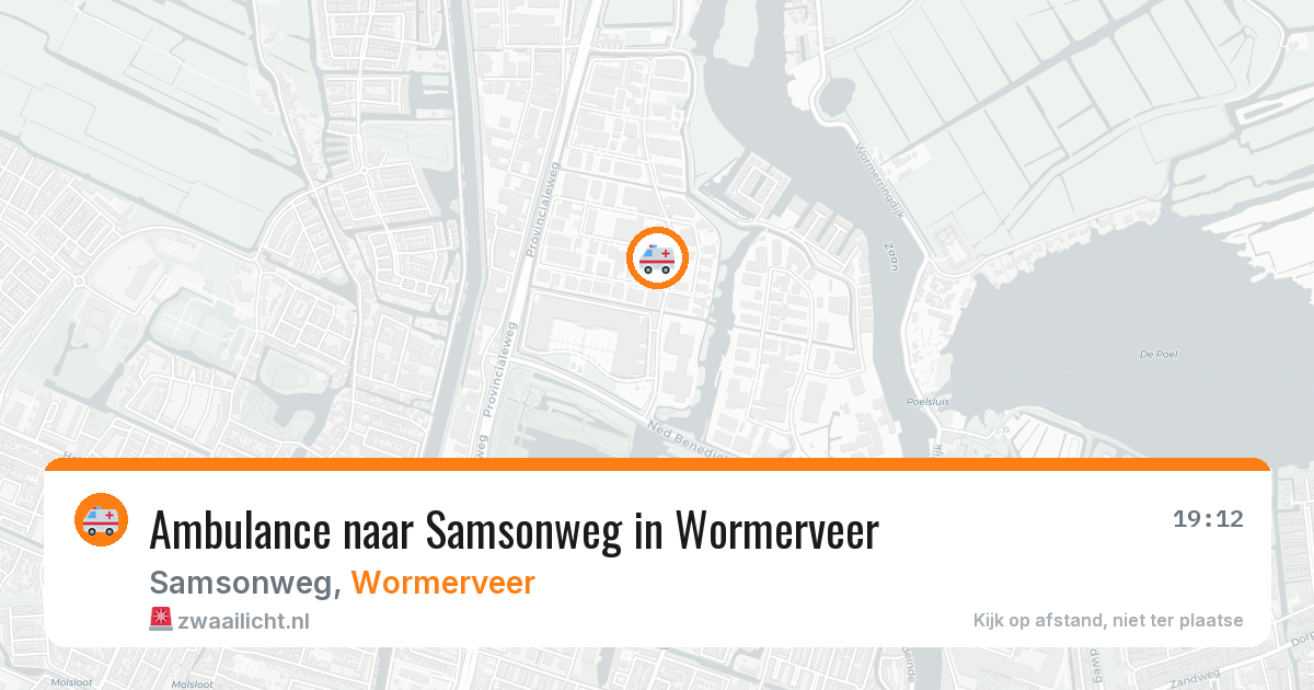 Ambulance naar Samsonweg in Wormerveer — 18 jul 2026