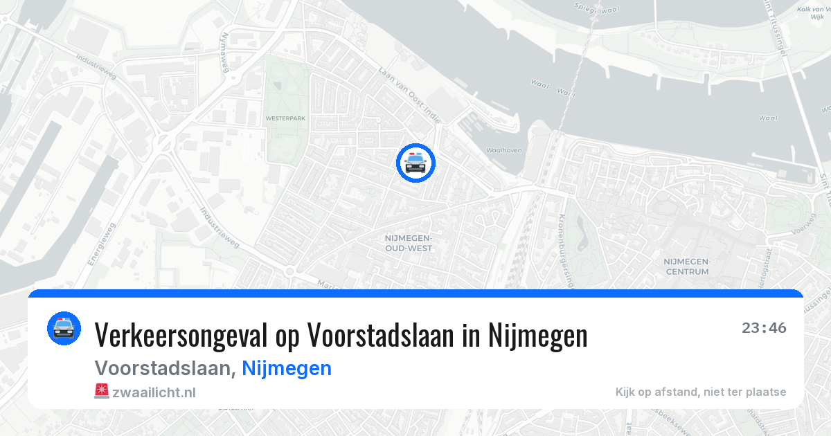 Verkeersongeval op Voorstadslaan in Nijmegen — 14 aug 2026