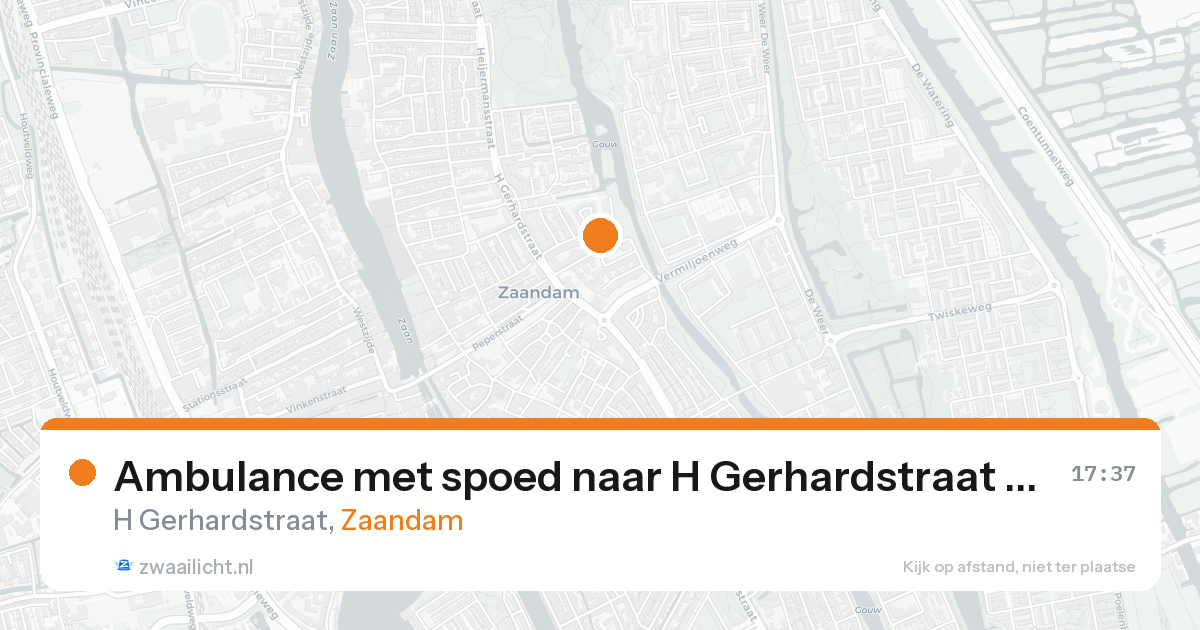 Ambulance met spoed naar H Gerhardstraat in Zaandam — 2 jun 2026