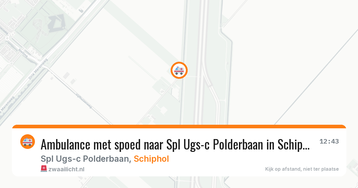 Ambulance met spoed naar Spl Ugs-c Polderbaan in Schiphol — 30 jan 2026