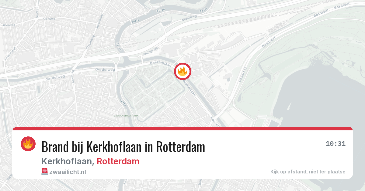 Brand bij Kerkhoflaan in Rotterdam — 27 apr 2026