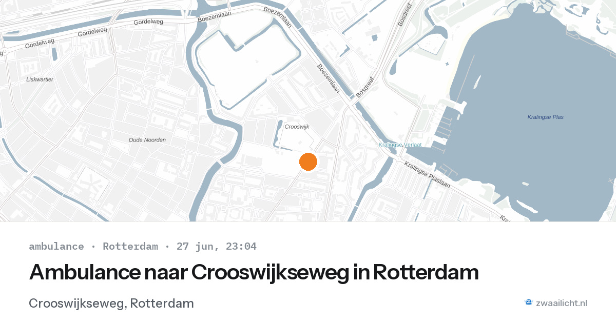 Ambulance naar Crooswijkseweg in Rotterdam — 27 jun 2026