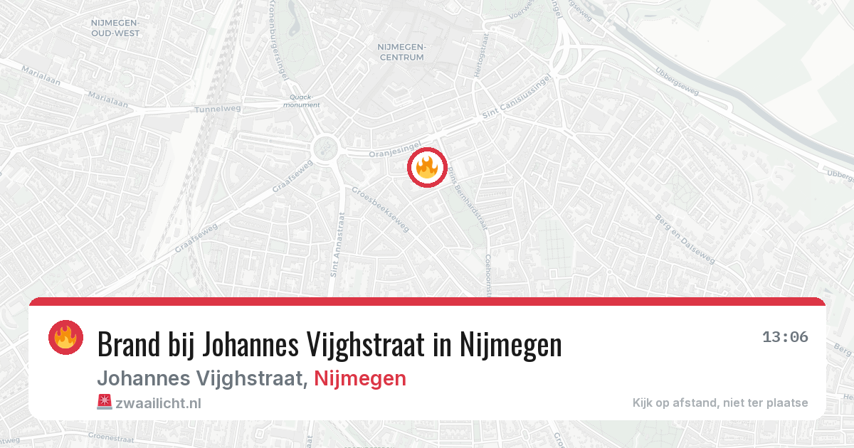 Brand bij Johannes Vijghstraat in Nijmegen — 22 apr 2026