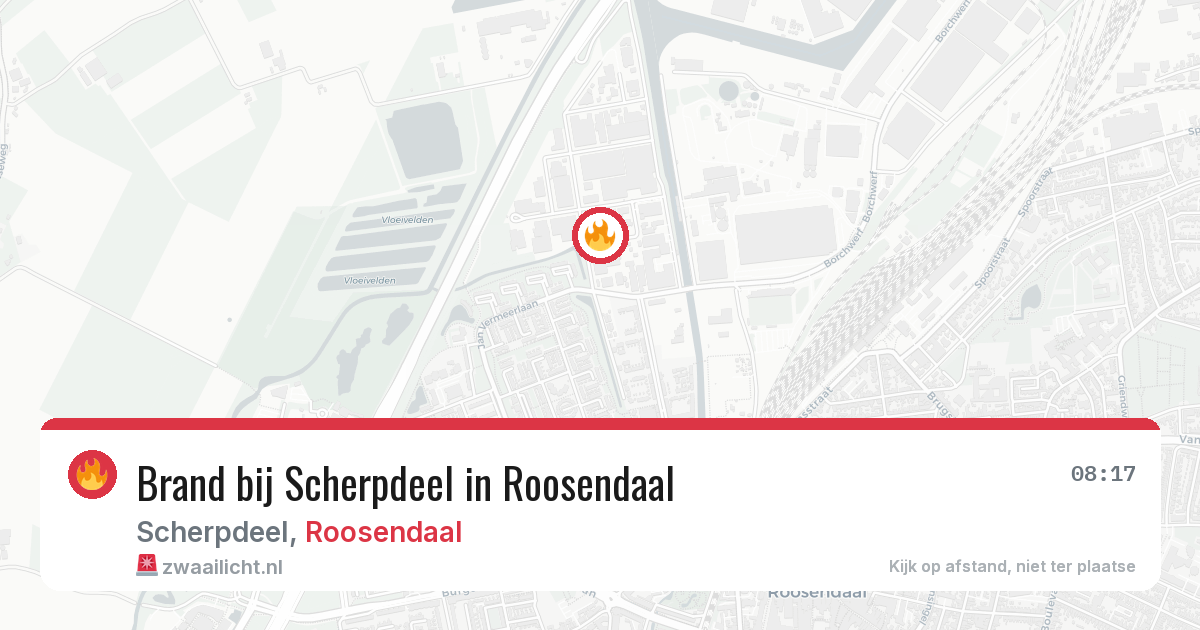 Brand bij Scherpdeel in Roosendaal — 25 jun 2026