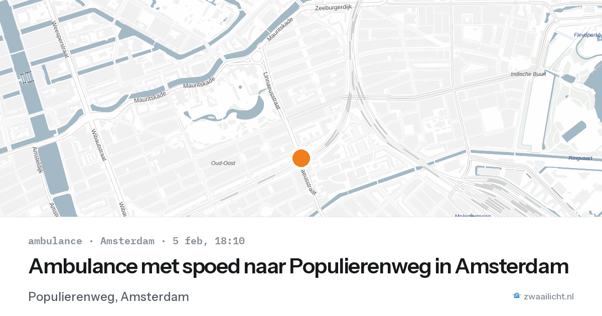 Ambulance met spoed naar Populierenweg in Amsterdam — 5 feb 2026