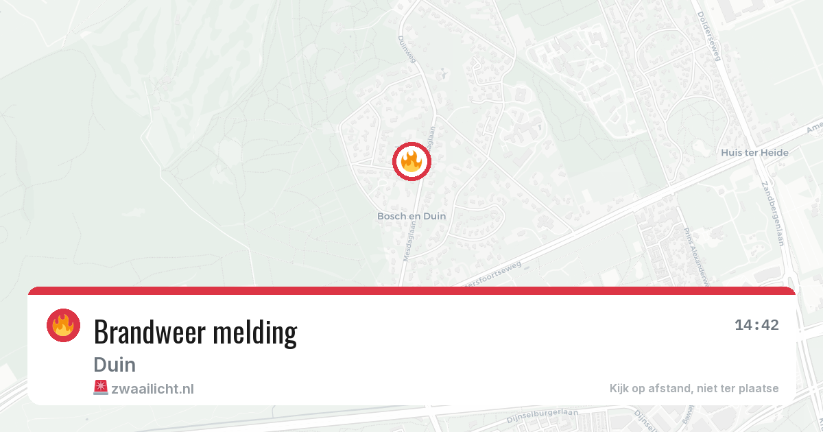 Brandweer melding — 6 aug 2026