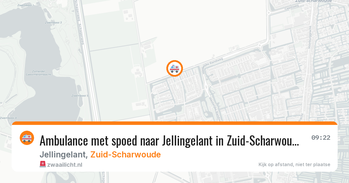 Ambulance met spoed naar Jellingelant in Zuid-Scharwoude — 5 aug 2026