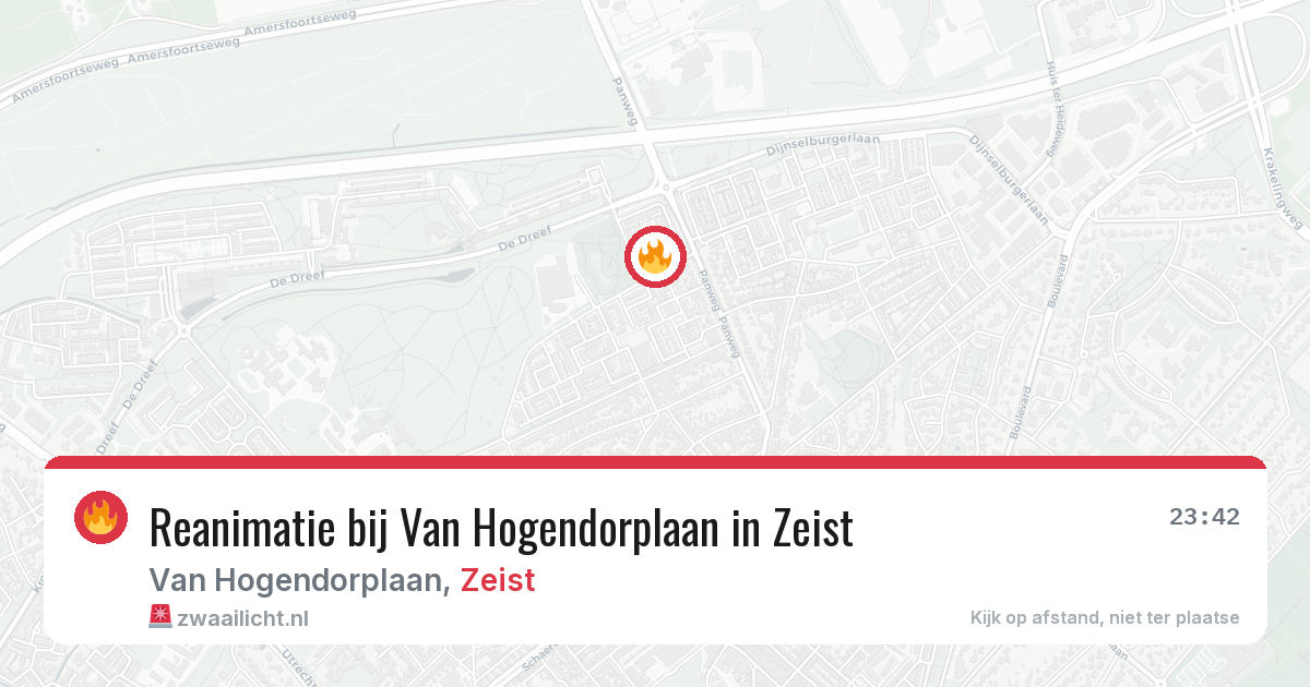 Reanimatie bij Van Hogendorplaan in Zeist — 3 jul 2026