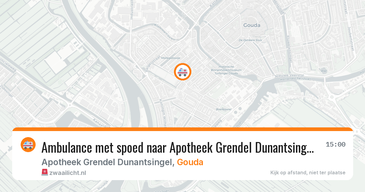Ambulance met spoed naar Apotheek Grendel Dunantsingel in Gouda — 3 feb 2026