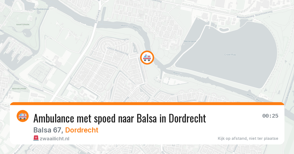 Ambulance met spoed naar Balsa in Dordrecht — 19 apr 2026