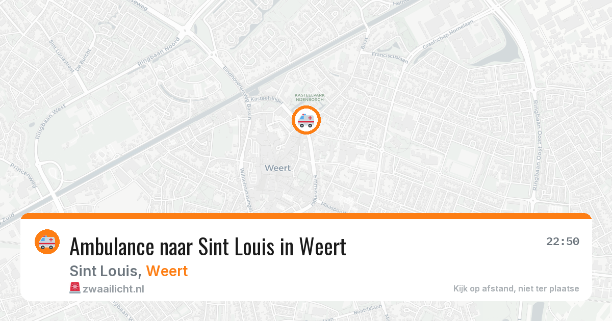 Ambulance naar Sint Louis in Weert — 20 jun 2026