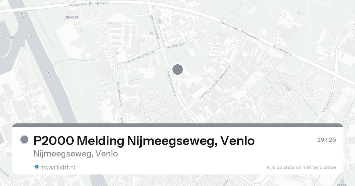 P2000 Melding Nijmeegseweg, Venlo — 23 aug 2026