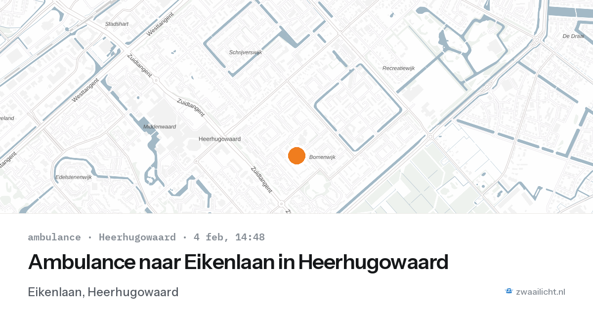 Ambulance naar Eikenlaan in Heerhugowaard — 4 feb 2026