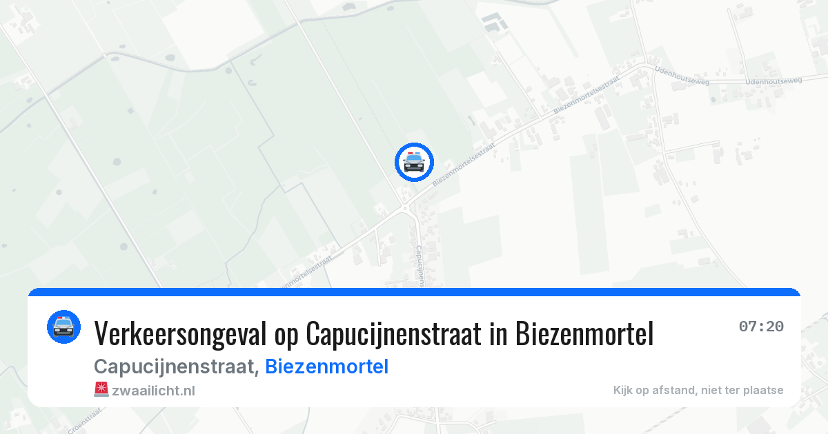 Verkeersongeval op Capucijnenstraat in Biezenmortel — 1 jun 2026