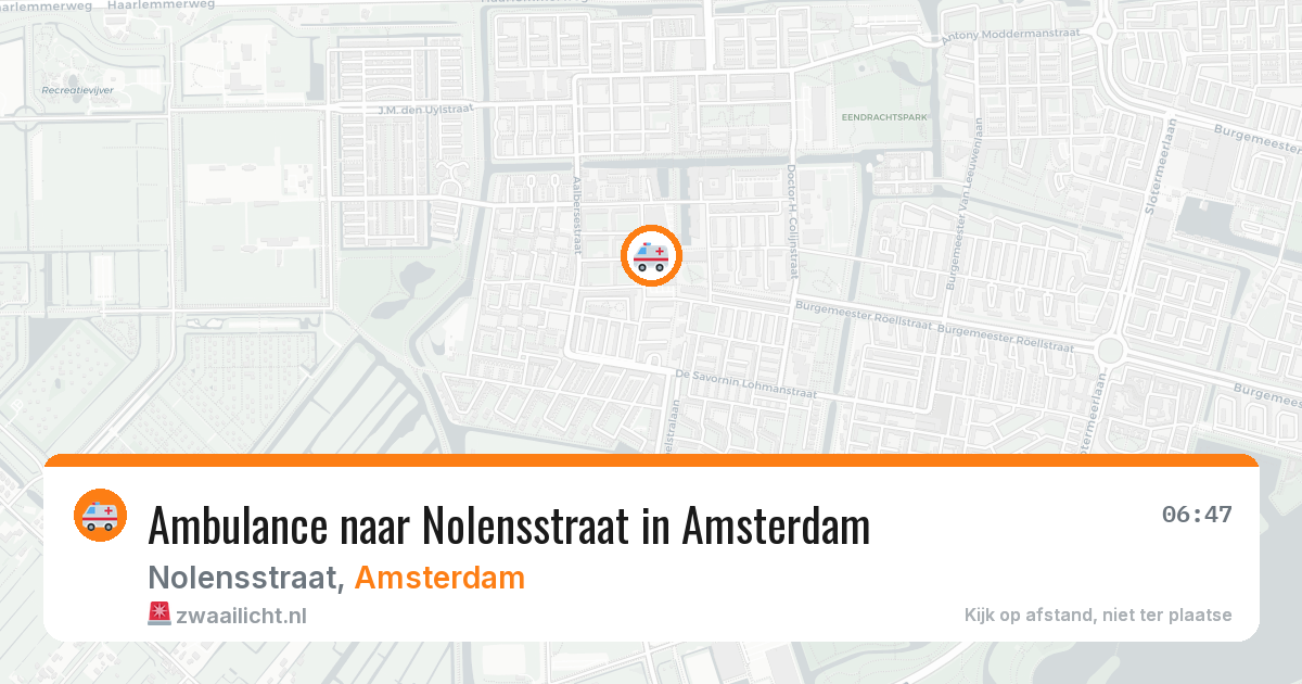 Ambulance naar Nolensstraat in Amsterdam — 30 mrt 2026