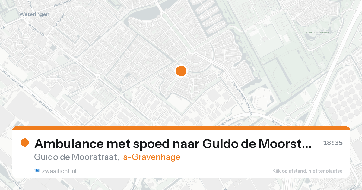 Ambulance met spoed naar Guido de Moorstraat in 's-Gravenhage — 17 aug 2026
