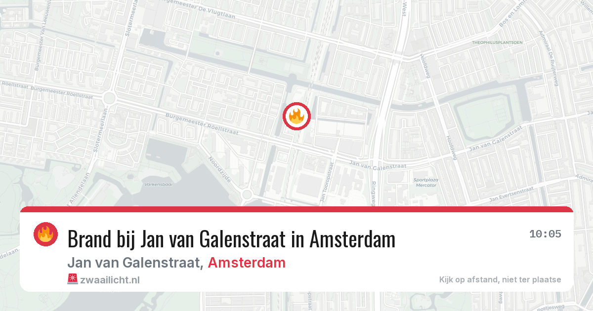 Brand bij Jan van Galenstraat in Amsterdam — 20 mei 2026
