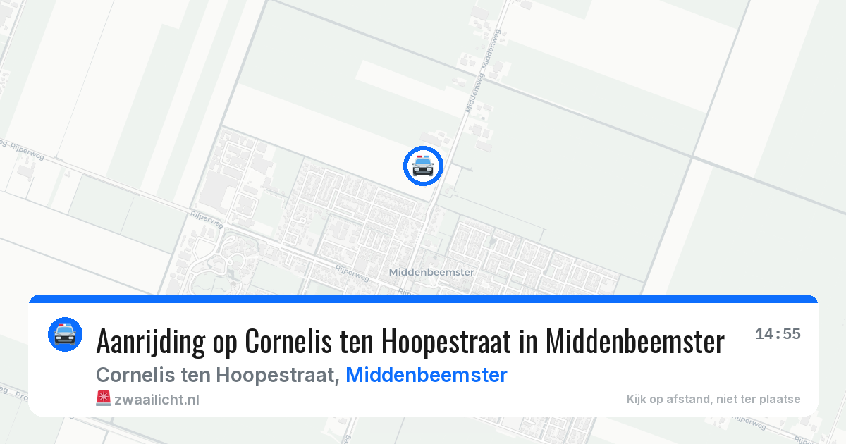 Aanrijding op Cornelis ten Hoopestraat in Middenbeemster — 28 mrt 2026