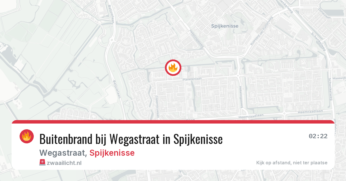 Buitenbrand bij Wegastraat in Spijkenisse — 16 jul 2026