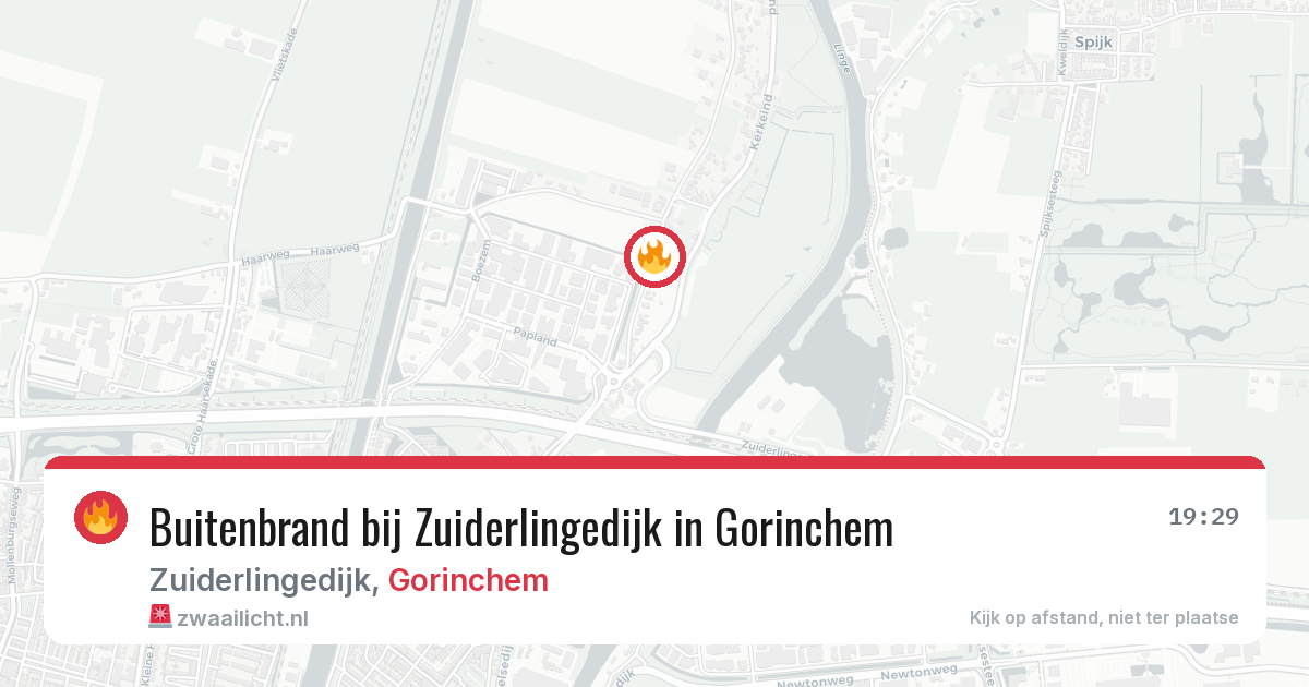 Buitenbrand bij Zuiderlingedijk in Gorinchem — 6 aug 2026