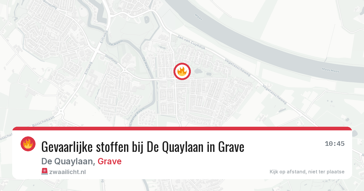 Gevaarlijke stoffen bij De Quaylaan in Grave — 5 mrt 2026