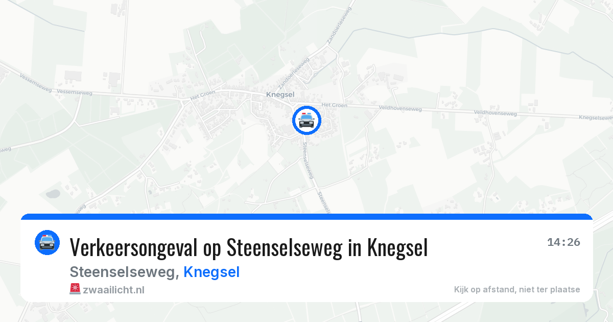 Verkeersongeval op Steenselseweg in Knegsel — 12 apr 2026