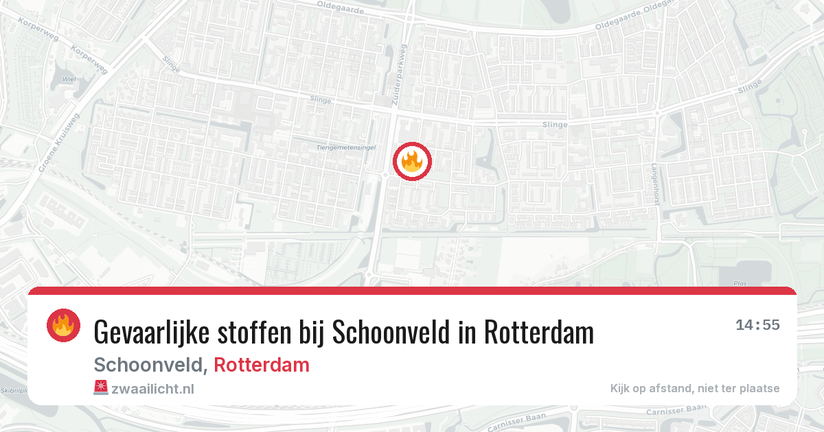 Gevaarlijke stoffen bij Schoonveld in Rotterdam — 18 mrt 2026