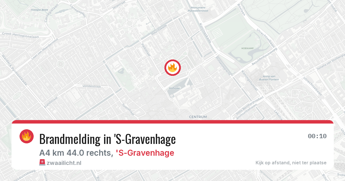 Brandmelding in 'S-Gravenhage — 9 mei 2026