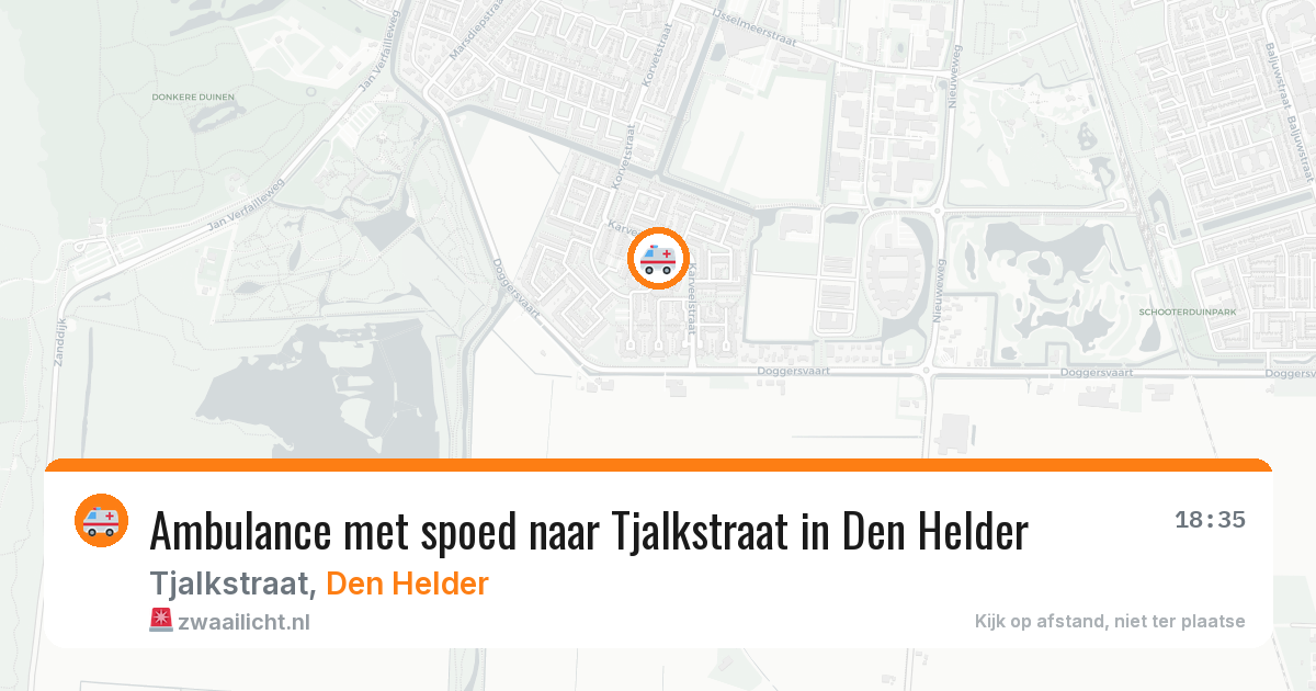 Ambulance met spoed naar Tjalkstraat in Den Helder — 14 mrt 2026