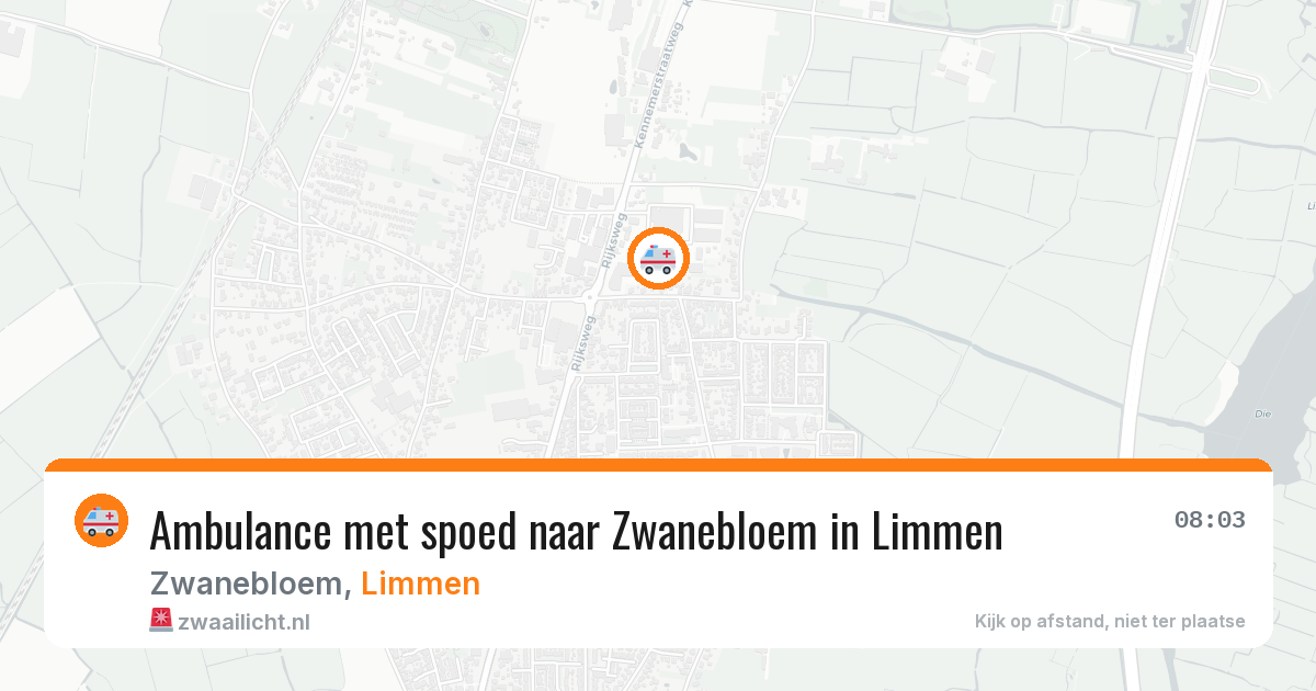 Ambulance met spoed naar Zwanebloem in Limmen — 13 mei 2026