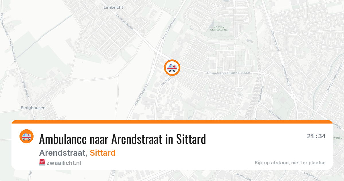 Ambulance naar Arendstraat in Sittard — 30 jul 2026