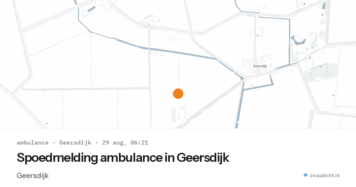 Spoedmelding ambulance in Geersdijk — 29 aug 2026