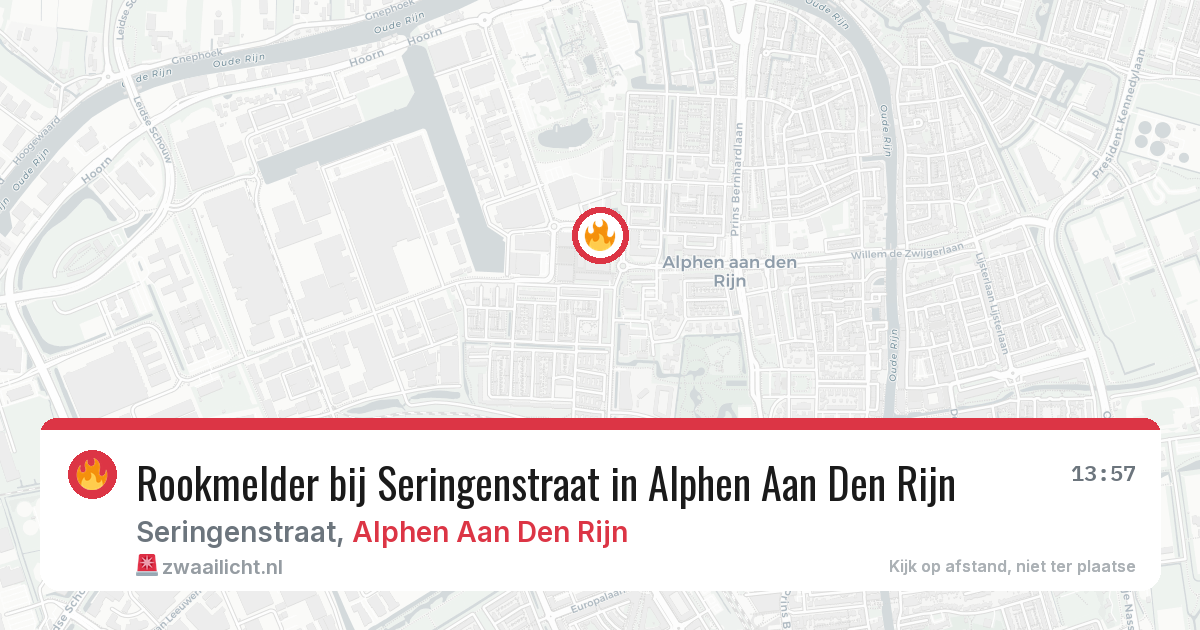 Rookmelder bij Seringenstraat in Alphen Aan Den Rijn — 28 jul 2026