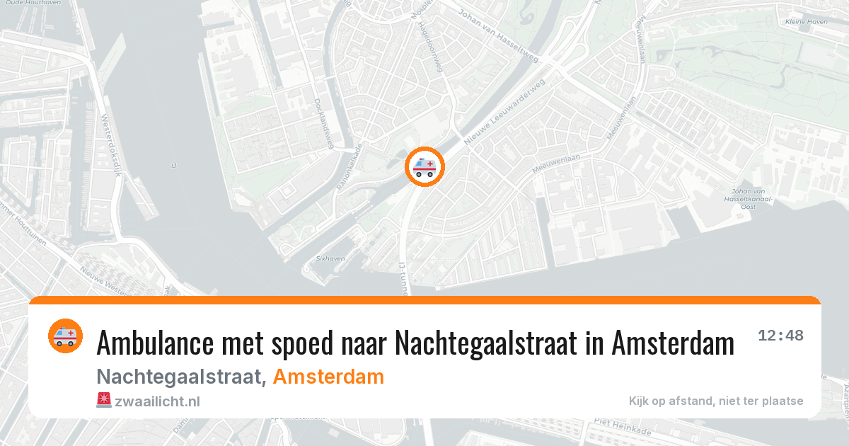 Ambulance met spoed naar Nachtegaalstraat in Amsterdam — 23 mrt 2026