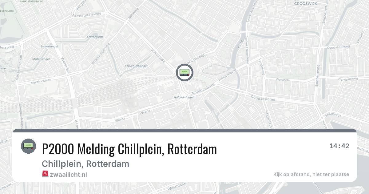 P2000 Melding Chillplein, Rotterdam — 5 mrt 2026