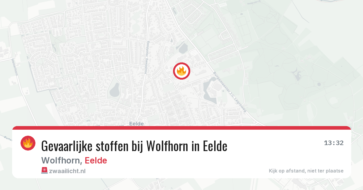 Gevaarlijke stoffen bij Wolfhorn in Eelde — 12 jun 2026