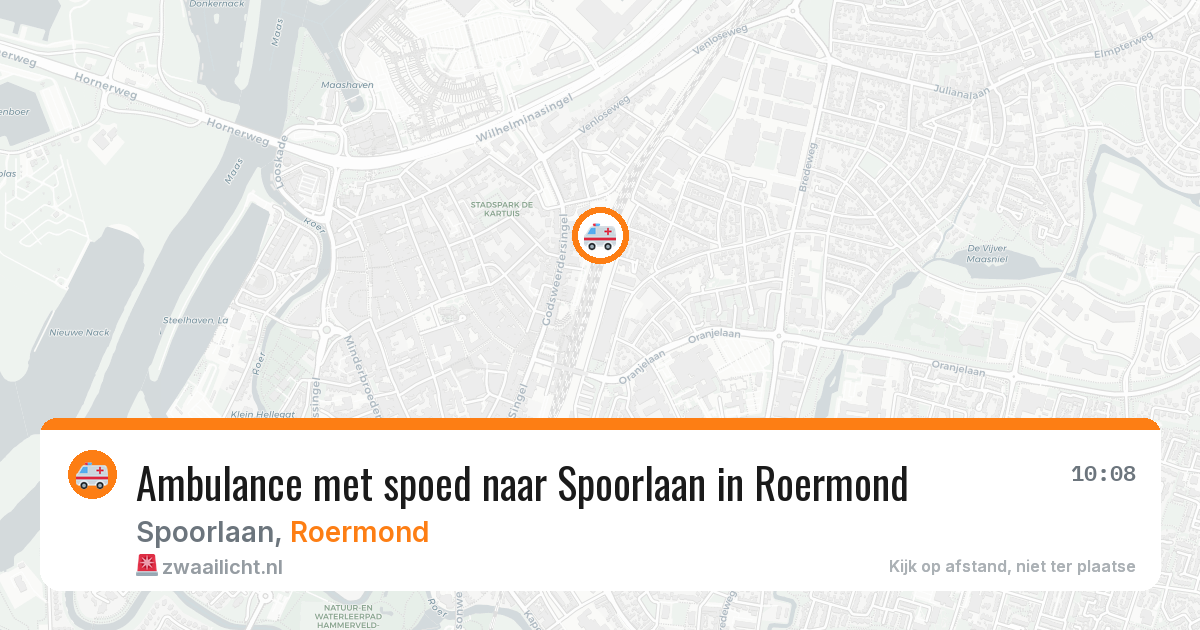 Ambulance met spoed naar Spoorlaan in Roermond — 11 aug 2026