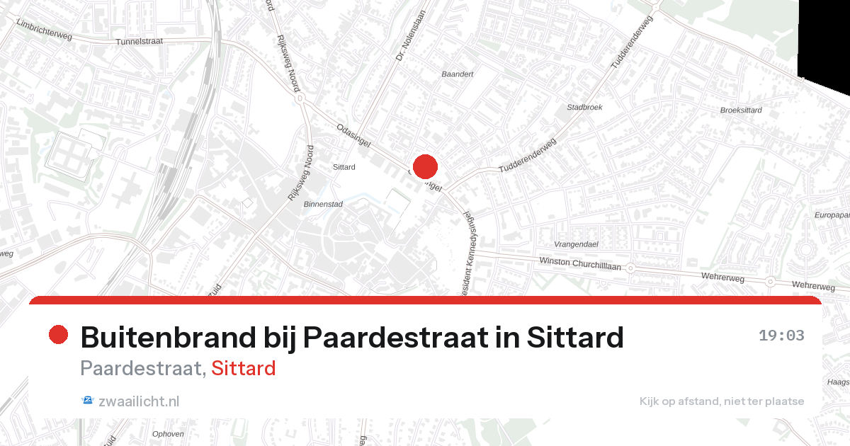 Buitenbrand bij Paardestraat in Sittard — 27 aug 2026