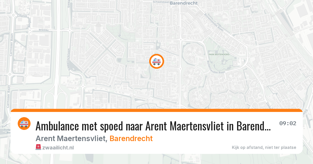 Ambulance met spoed naar Arent Maertensvliet in Barendrecht — 18 jul 2026