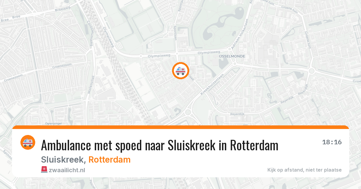 Ambulance met spoed naar Sluiskreek in Rotterdam — 30 jun 2026