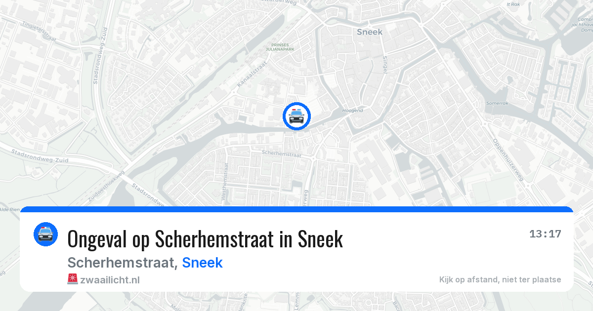 Ongeval op Scherhemstraat in Sneek — 24 apr 2026