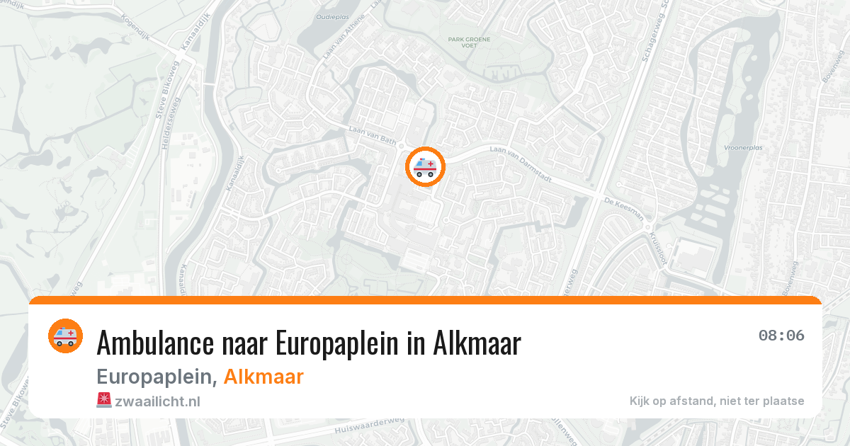 Ambulance naar Europaplein in Alkmaar — 4 jul 2026