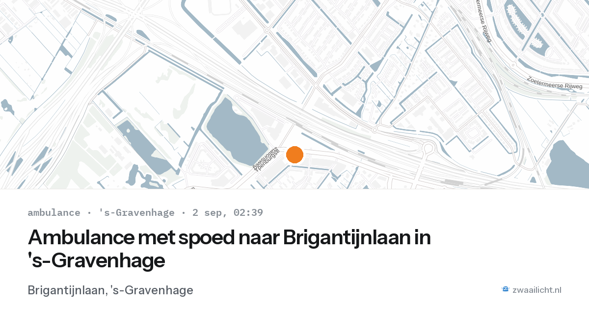 Ambulance met spoed naar Brigantijnlaan in 's-Gravenhage — 2 sep 2026